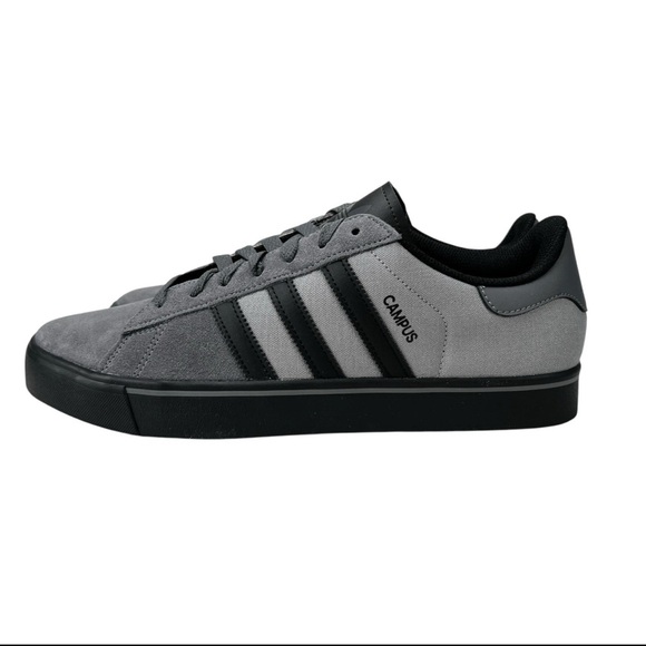 Adidas Campus Vulc Sneakers – Men’s 8.5 / Women’s 9.5 – Grey/Black – New in Box - Picture 2 of 5